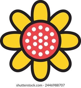Flower collorfull icon symbol vector image