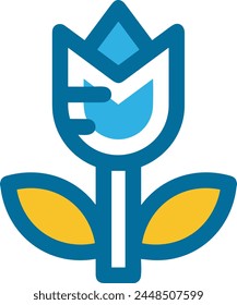 Flower collorfull icon symbol vector image