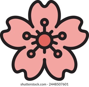 Flower collorfull icon symbol vector image