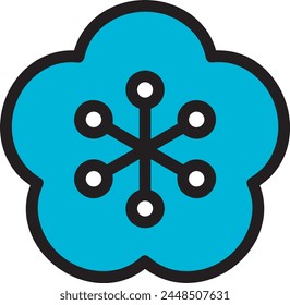 Flower collorfull icon symbol vector image