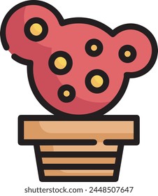 Blumenfarbiges Symbol Symbol Vektorgrafik Bild