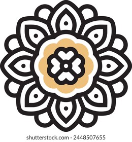 Flower collorfull icon symbol vector image