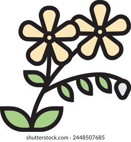 Flower collorfull icon symbol vector image