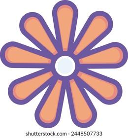 Flower collorfull icon symbol vector image