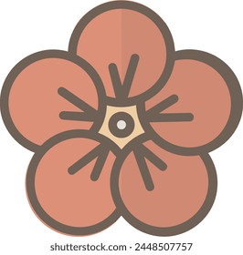 Flower collorfull icon symbol vector image