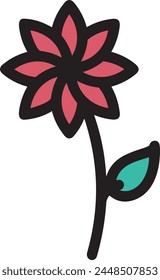 Flower collorfull icon symbol vector image