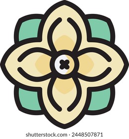 Icono de flor de color Imagen de Vector