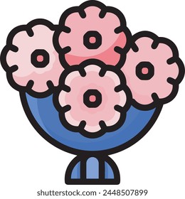 Flower collorfull icon symbol vector image