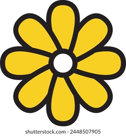 Flower collorfull icon symbol vector image