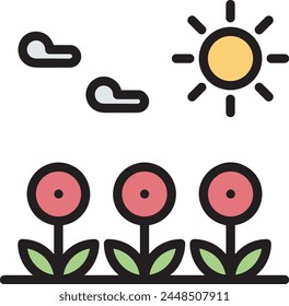 Flower collorfull icon symbol vector image