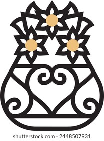 Flower collorfull icon symbol vector image
