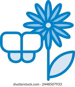 Blumenfarbiges Symbol Symbol Vektorgrafik Bild