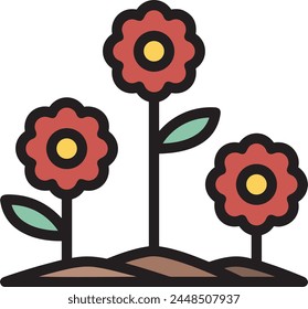 Flower collorfull icon symbol vector image