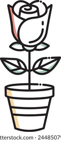 Icono de flor de color Imagen de Vector