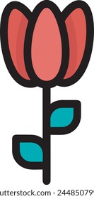 Icono de flor de color Imagen de Vector