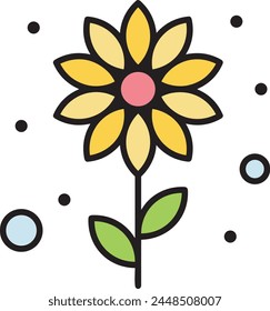 Flower collorfull icon symbol vector image