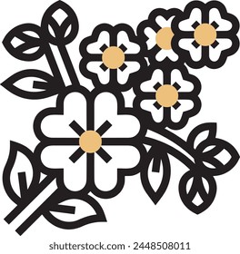 Flower collorfull icon symbol vector image