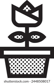 Blumenfarbiges Symbol Symbol Vektorgrafik Bild