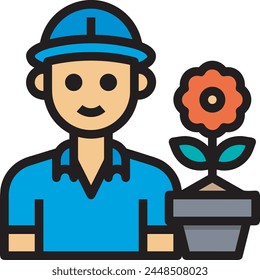 Icono de flor de color Imagen de Vector