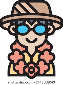 Flower collorfull icon symbol vector image
