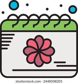 Icono de flor de color Imagen de Vector