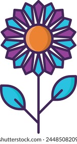 Flower collorfull icon symbol vector image