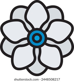 Flower collorfull icon symbol vector image