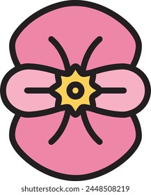 Icono de flor de color Imagen de Vector