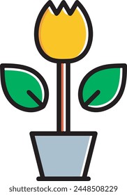 Icono de flor de color Imagen de Vector