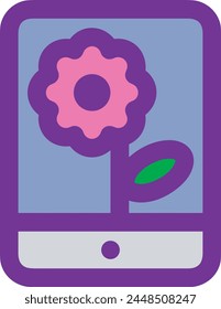 Flower collorfull icon symbol vector image