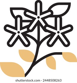 Icono de flor de color Imagen de Vector