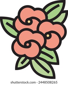 Icono de flor de color Imagen de Vector