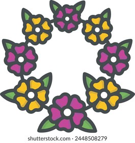 Icono de flor de color Imagen de Vector