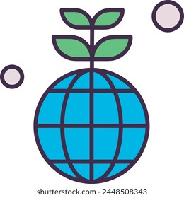 Blumenfarbiges Symbol Symbol Vektorgrafik Bild
