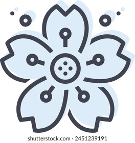 Flower collorfull icon symbol vector image