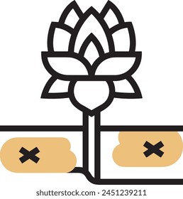 Flower collorfull icon symbol vector image