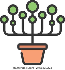 Blumenfarbiges Symbol Symbol Vektorgrafik Bild