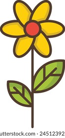 Flower collorfull icon symbol vector image