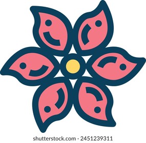 Flower collorfull icon symbol vector image
