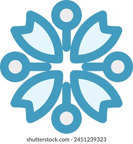Flower collorfull icon symbol vector image