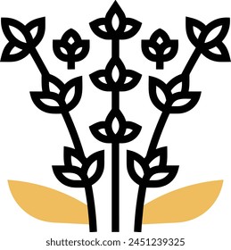 Blumenfarbiges Symbol Symbol Vektorgrafik Bild