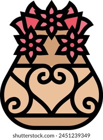 Flower collorfull icon symbol vector image