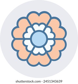 Flower collorfull icon symbol vector image