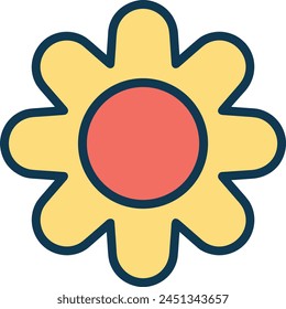 Flower collorfull icon symbol vector image