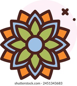 Flower collorfull icon symbol vector image
