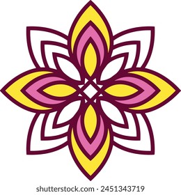 Flower collorfull icon symbol vector image