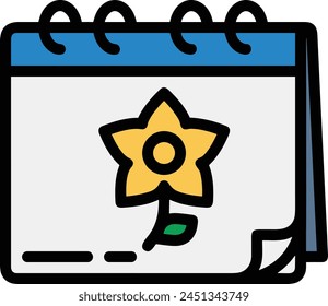 Icono de flor de color Imagen de Vector