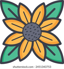 Flower collorfull icon symbol vector image
