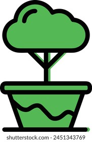 Blumenfarbiges Symbol Symbol Vektorgrafik Bild