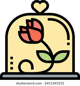 Blumenfarbiges Symbol Symbol Vektorgrafik Bild